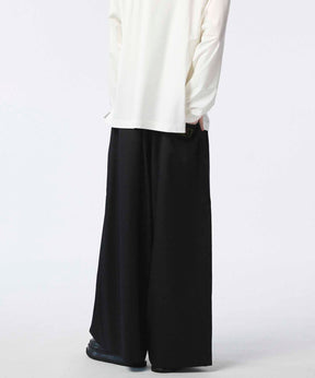 4 Colors Chambray Washable Wool Baggy Wide Pants