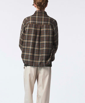 [Sale starts at 12:00 pm on Saturday, September 13th] [Italian Dead Stock Fabric] Prime-Over Curved Pocket Shirts Blouson