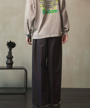 4 가지 색상 샹 브레이 세탁 가능한 양모 프라임 전역의 두 개의 턱 넓은 바지