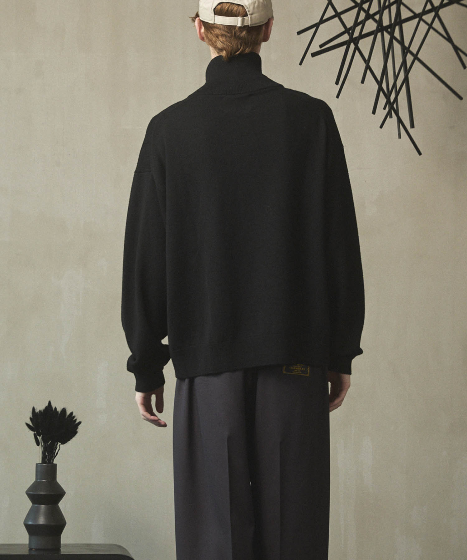 [25AW PRE-ORDER] Cashfeel Extra Fine Merino Wool Prime-Over Half Zip Knit Pullover