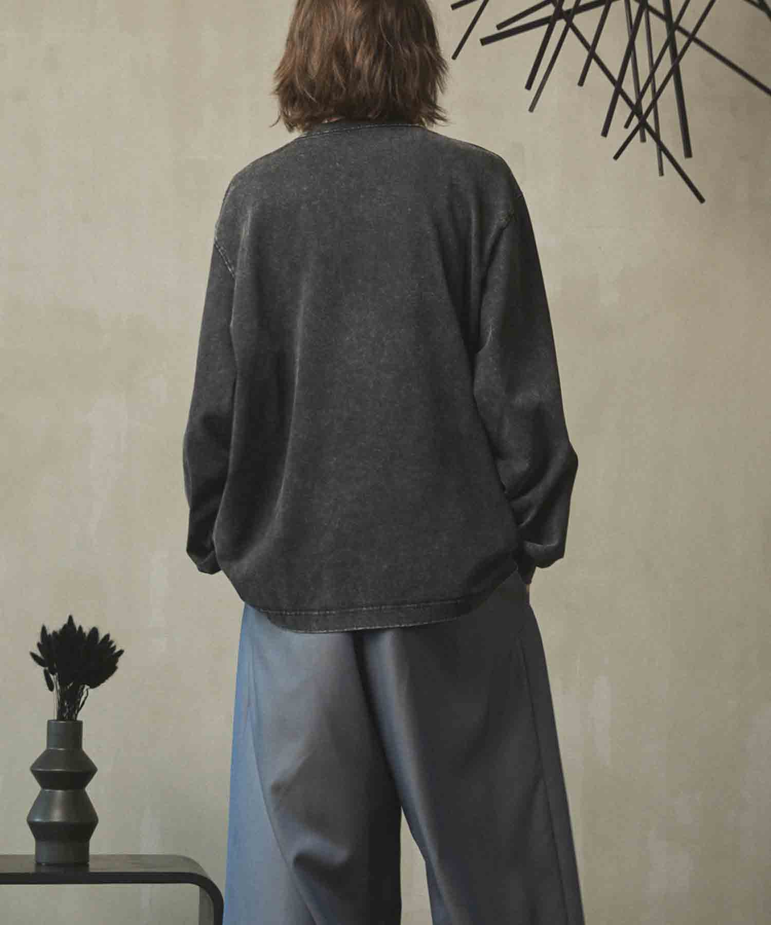 Artist Graphical Embroidery Prime-Over Crew Neck Long Sleeve T-Shirt