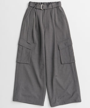 【26AUTUMN PRE-ORDER】Belted Suiting Cargo Pants
