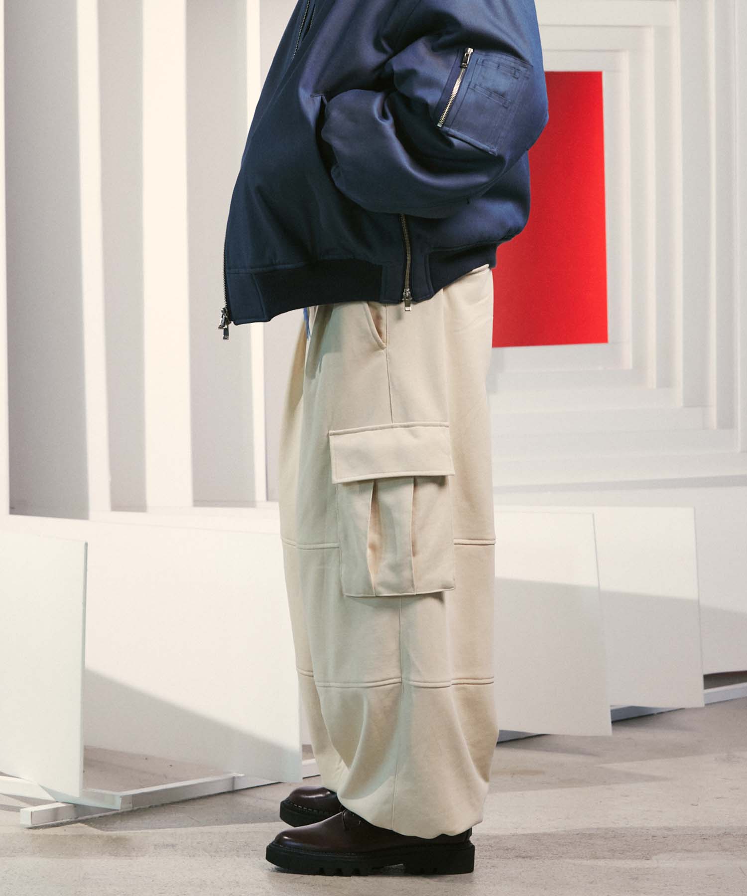 HEAVY-WEIGHT SWEAT PRIME-WIDE CARGO PANTS