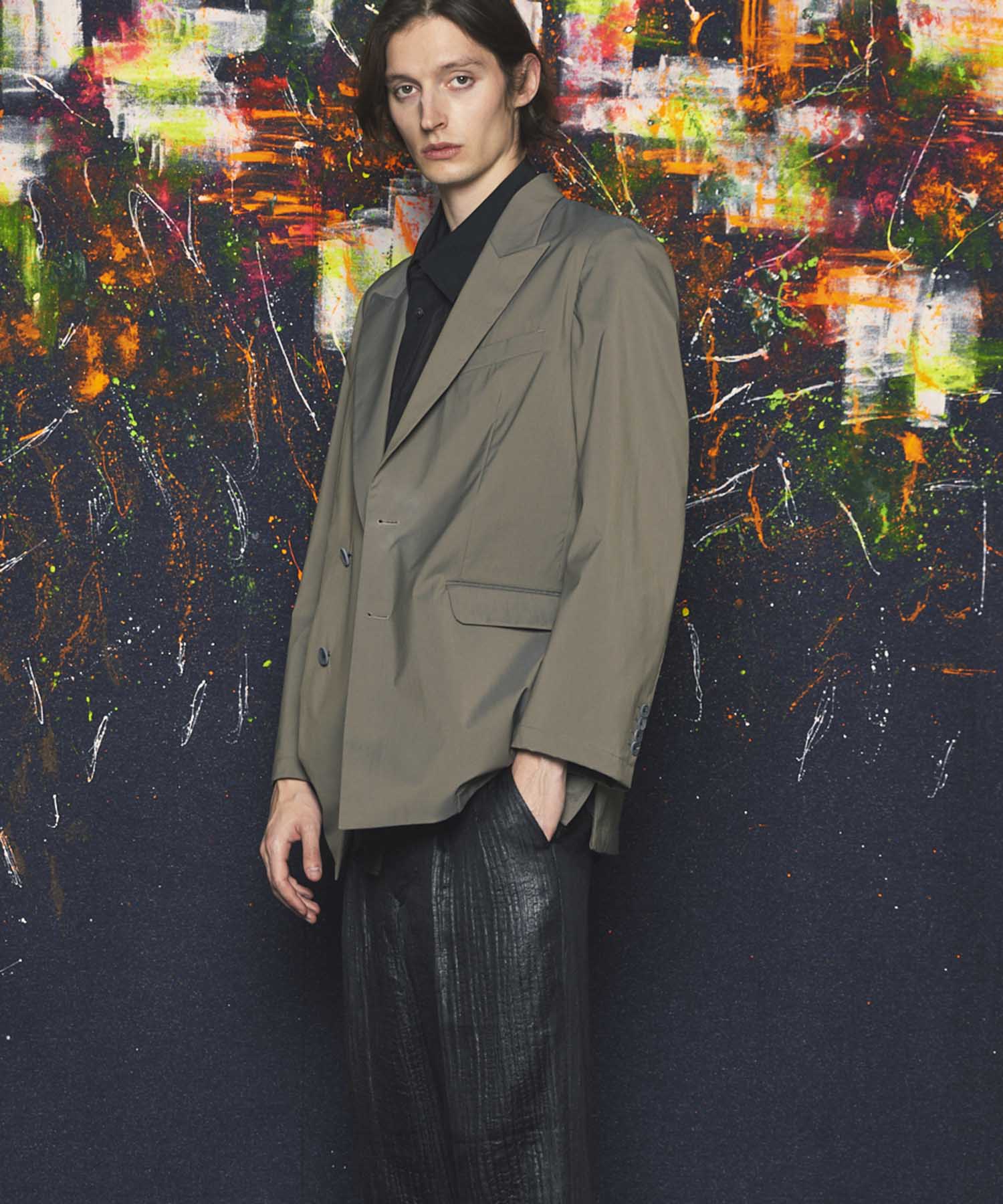 【LIMITED EDITION】Dress-Over Peaked Lapel Semi-Double Tailored Jacket