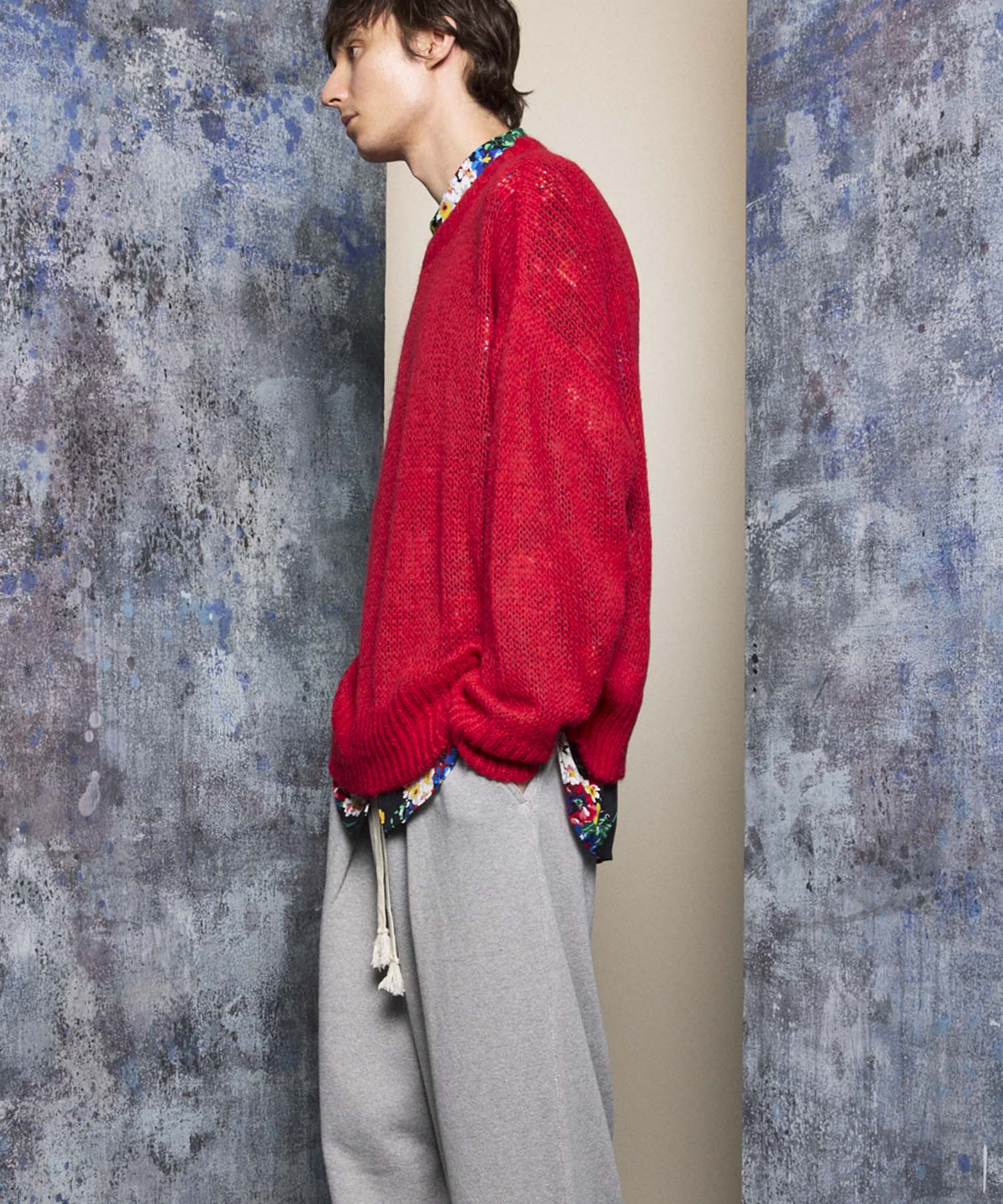 [24AW Pre-Order] Prime-Over Sheer Mohair Wool Knit Pullover