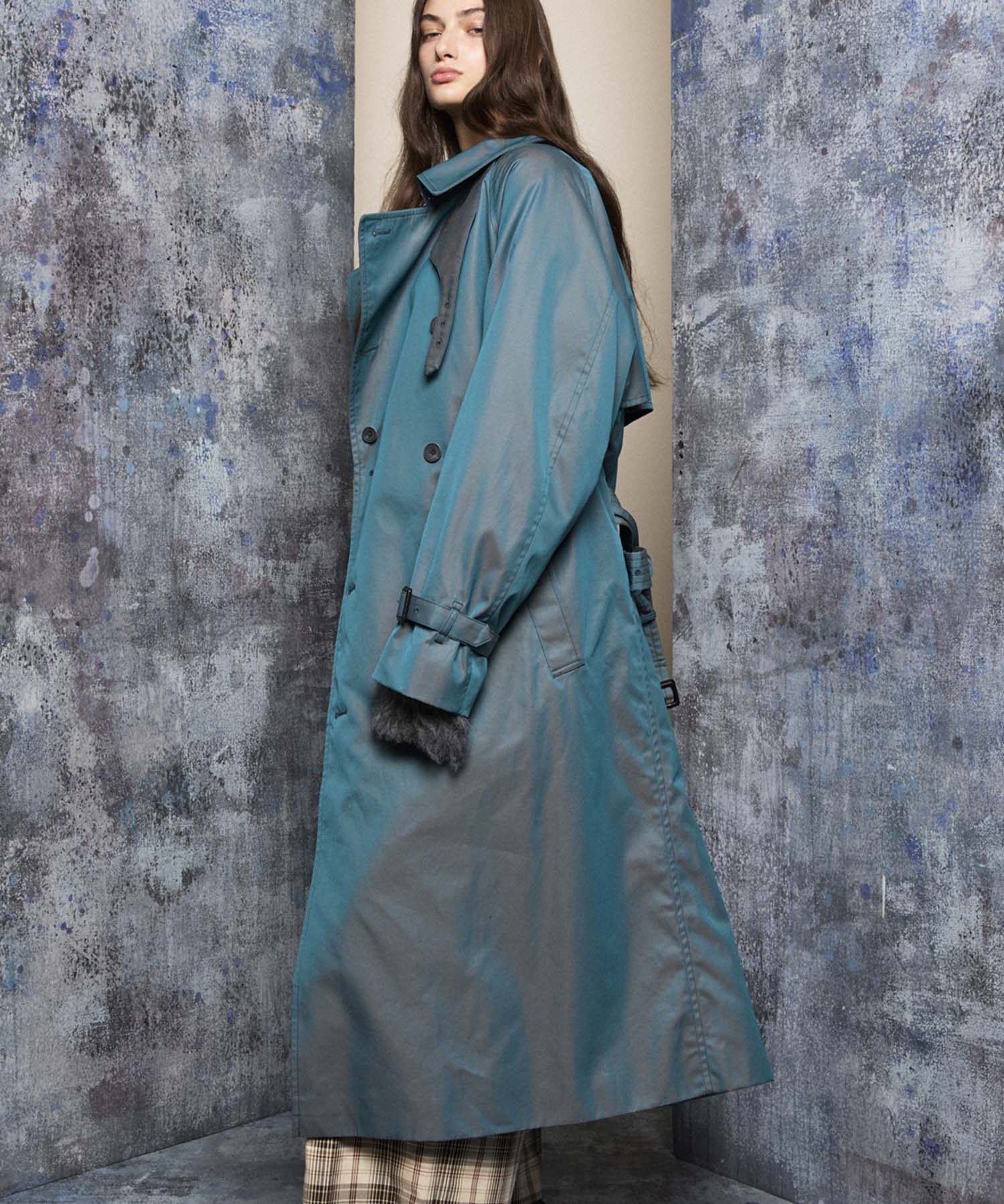 120/2/2/2/2/2/SUVIN Cotton Gabardine Prime-Over Trench Coat