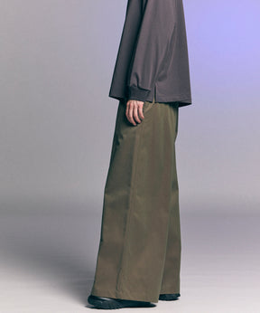 120/2/2/2/2/2/SUVIN COTTON GABARDINE BUGGY WIDE PANTS