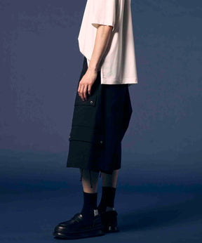 Impregnation Wool Mix Stretch Prime-Wide Cargo Shorts