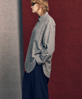 [意大利死库织物] Prime-Over常规衣领衬衫外套