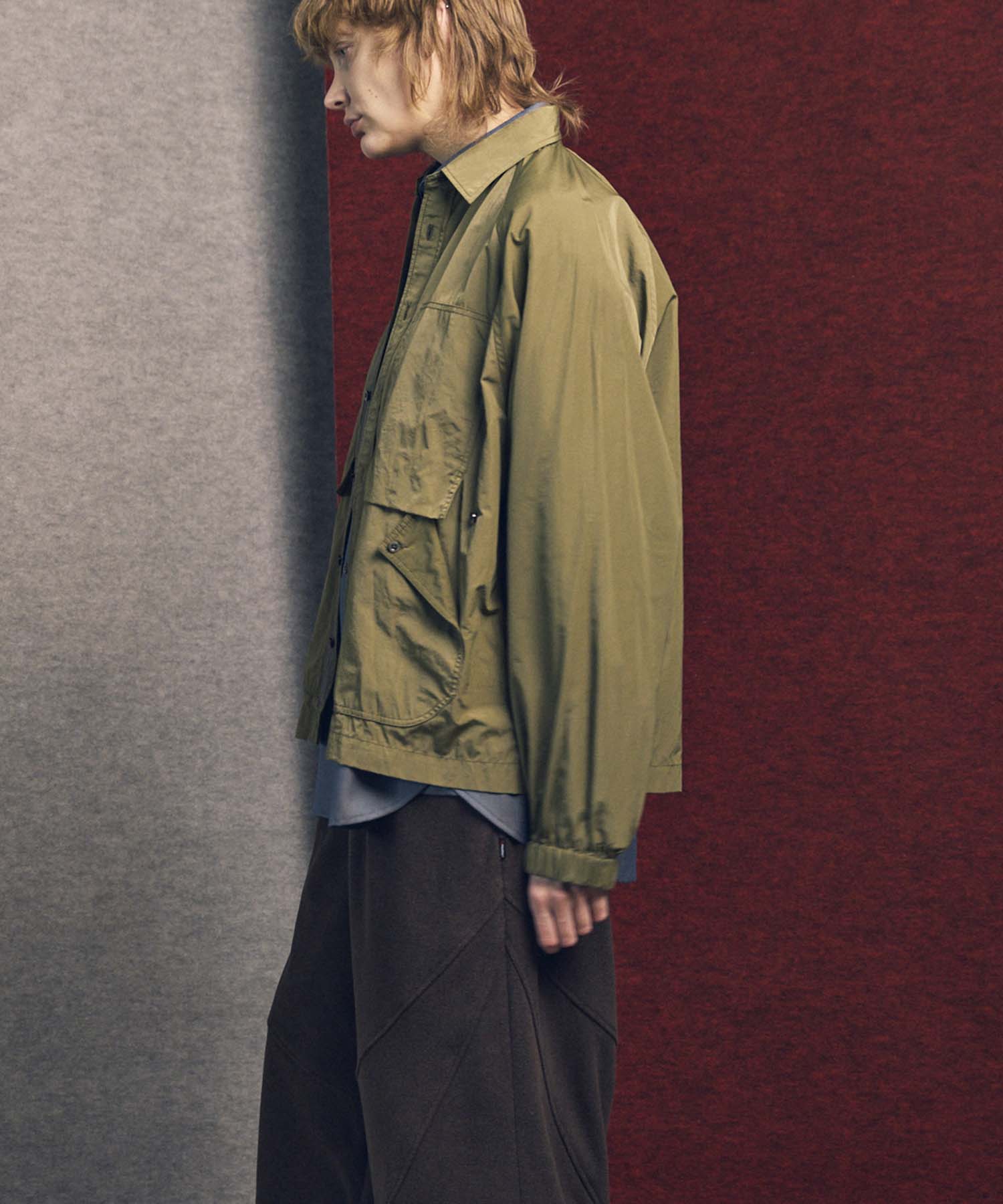 Prime-Over Raglan Sleeve Pocket Shirts Blouson