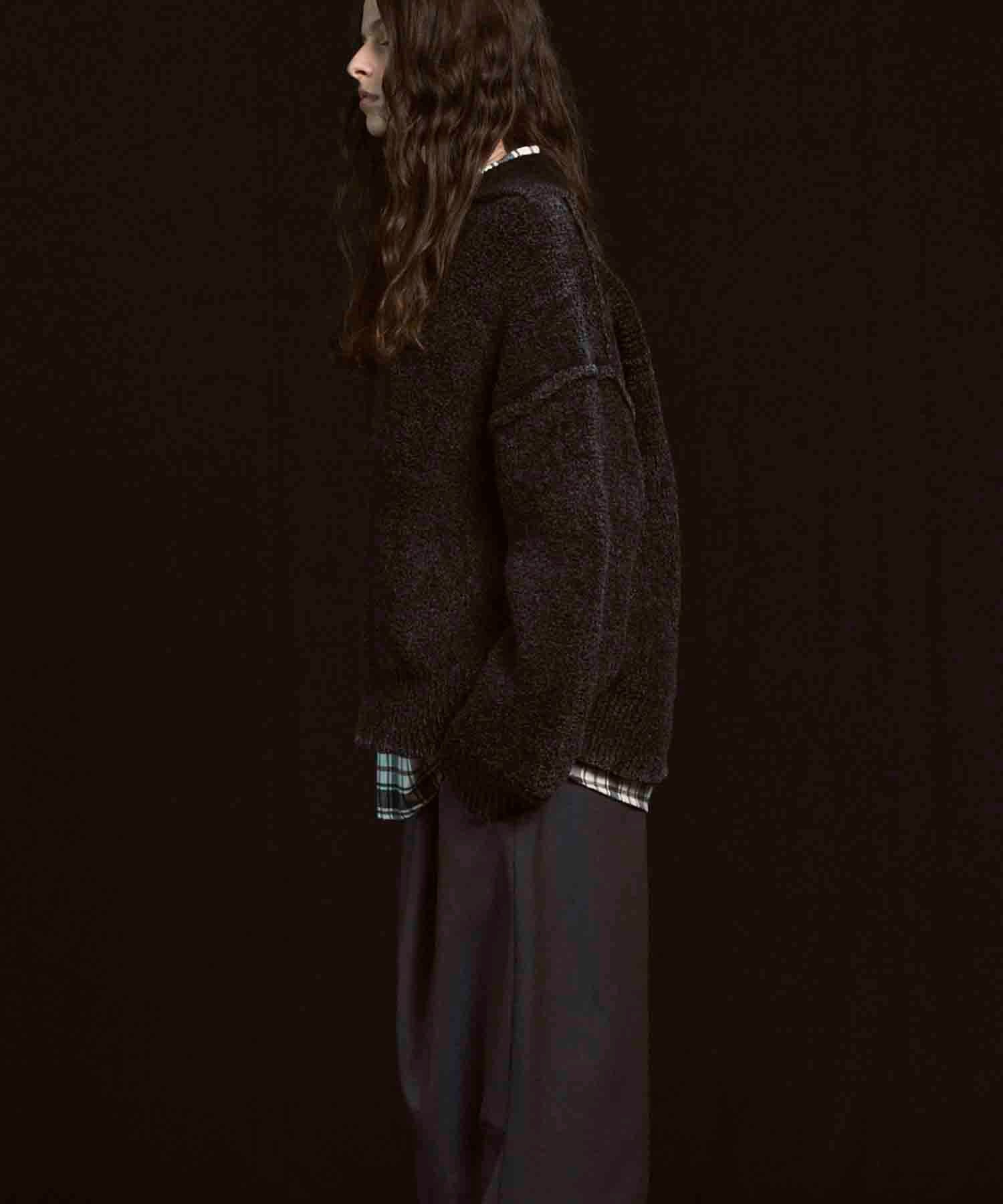 Gradation Short Length Prime-Over V-Neck Knit Pullover