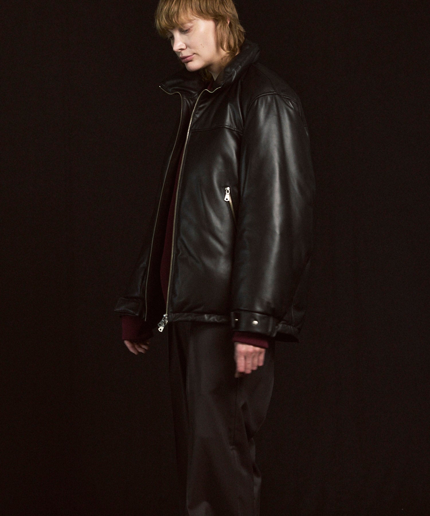 [25AW 사전 주문] 양 가죽 다운 재킷