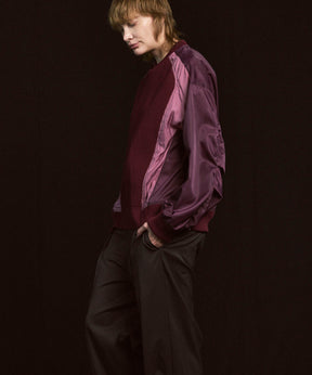 编织组合额叶套头衫