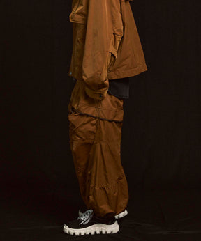 Gather Curved Switching Wide Pants