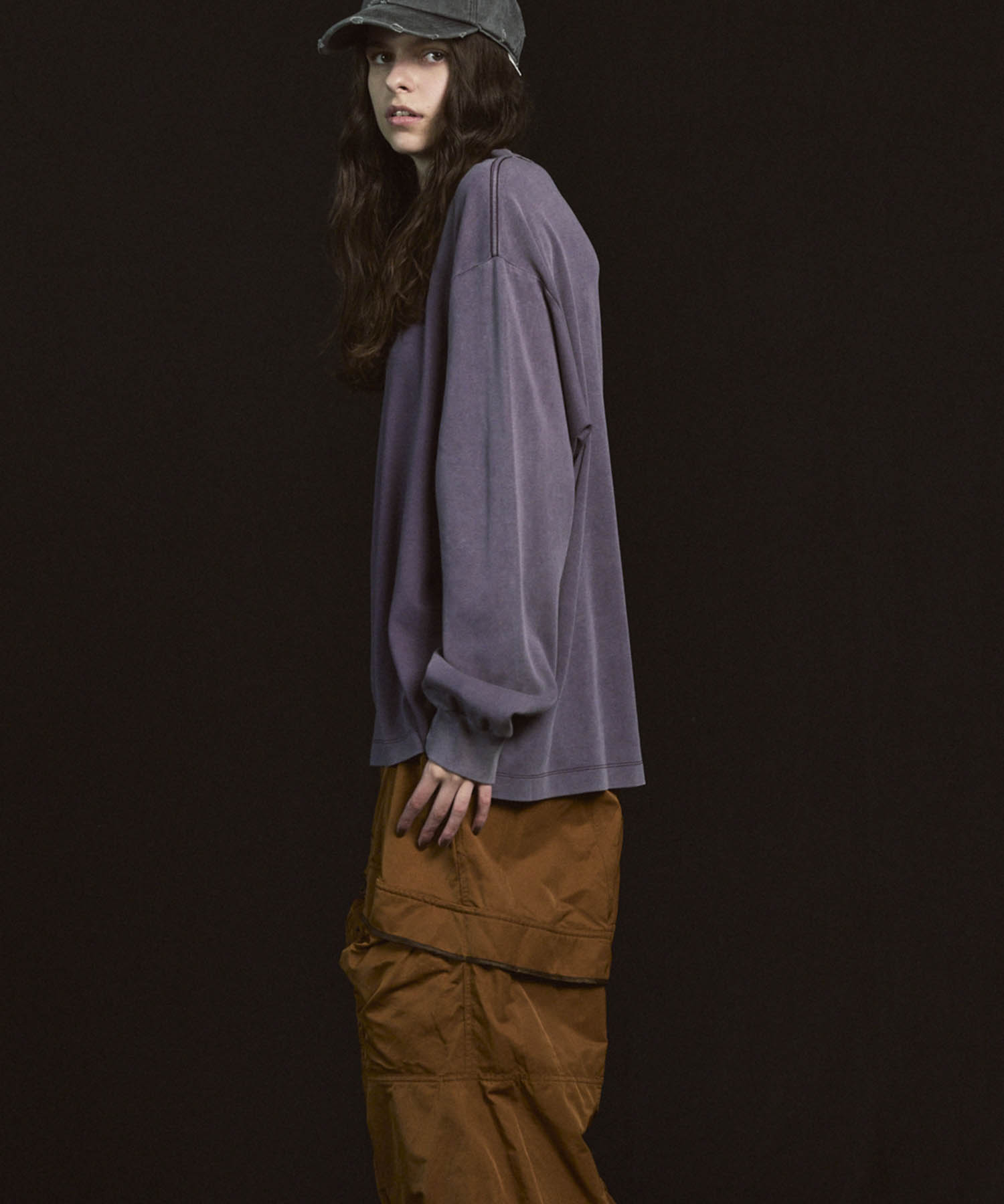 [ex] Prime-Ore-Ore-Ore-Ore-Over Smooth Crew Neck长袖T恤