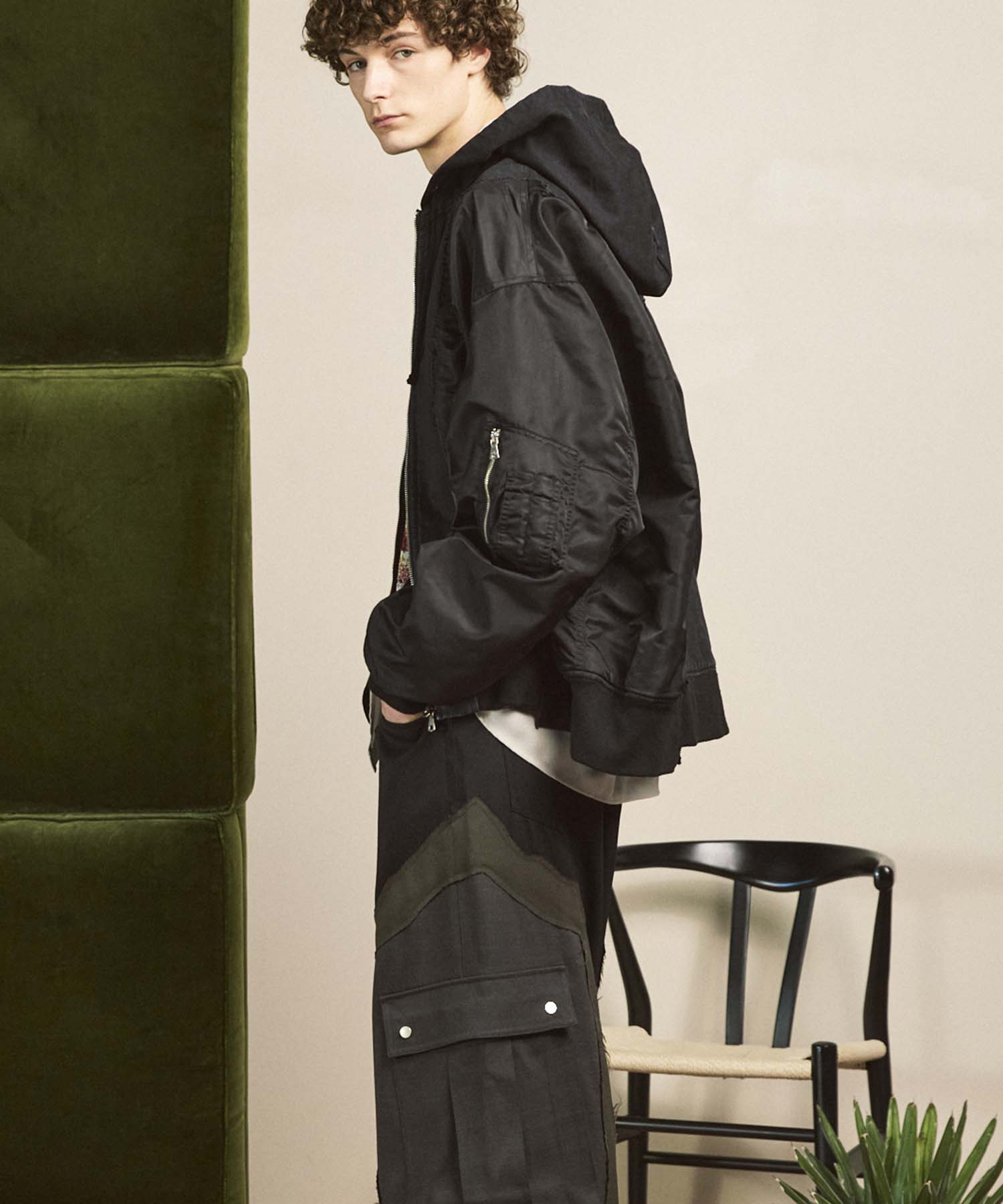 Different Material Docking Prime-Over Military Blouson