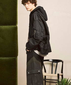 Different Material Docking Prime-Over Military Blouson