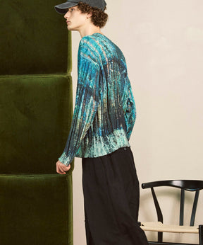 Wall Art Print Damage Knit Pullover