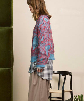 Mohair Sheer V-Neck 니트 풀오버