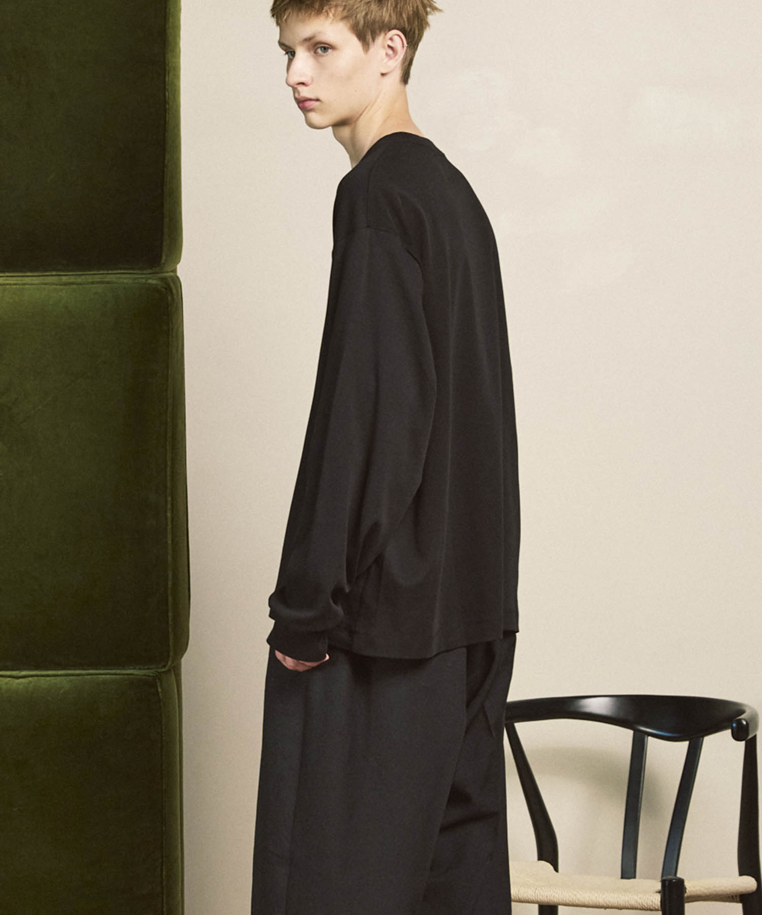 [ex] Prime-Over光滑的船员脖子长袖T恤