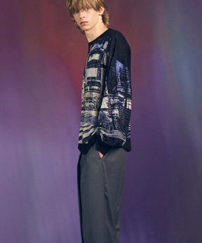 [City Series] "Scramble"Prime-Over Crew Neck Knit Pullover