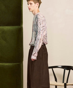 Wall Art Print Damage Knit Pullover