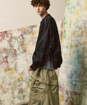 编织组合额叶套头衫