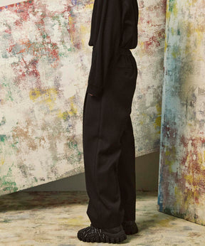 4 Colors Chambray Washable Wool Prime-Wide One Tuck Wide Pants