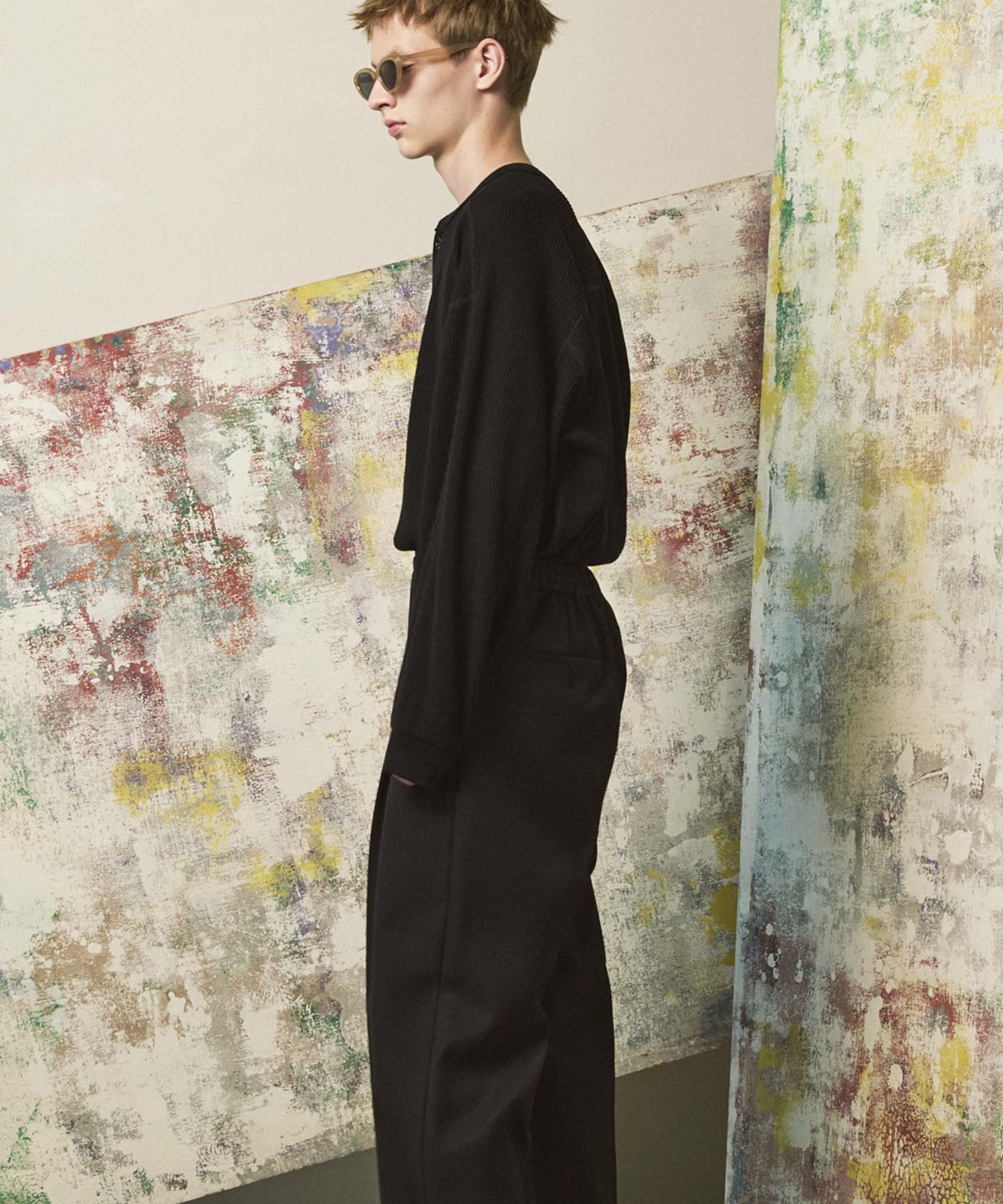 Prime-Over Crew Neck Long Sleeve Waffle T-Shirt