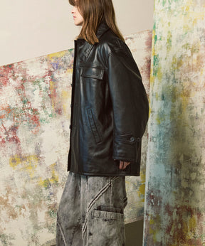 [25AW 사전 주문] 양 가죽 차 코트