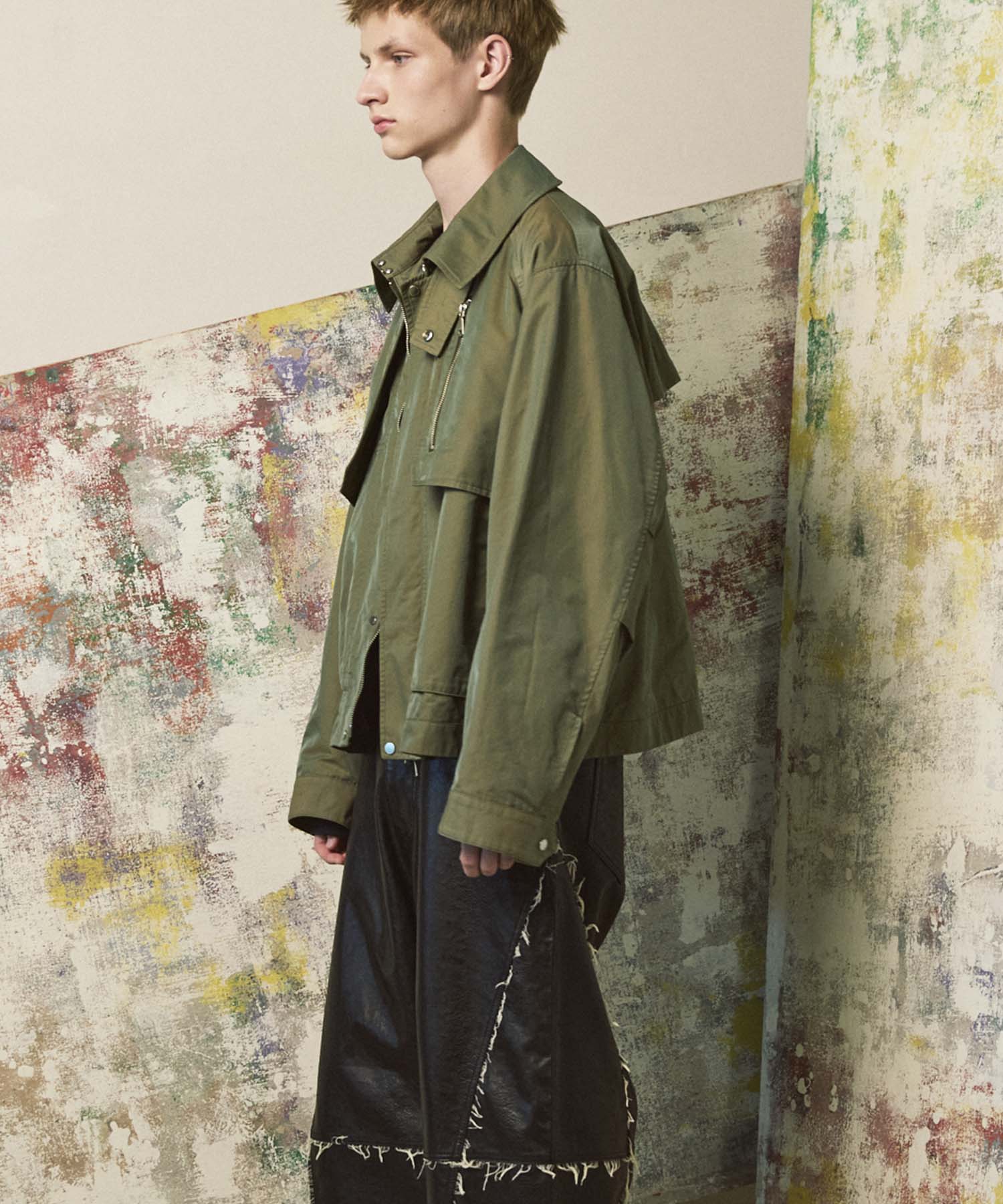 주요 멀티 포켓 블루슨