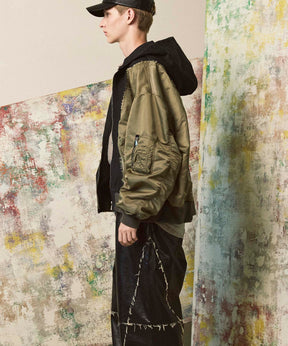Different Material Docking Prime-Over Military Blouson