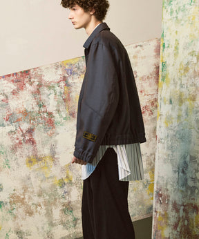 4 Colors Chambray Washable Wool Prime-Over Blouson