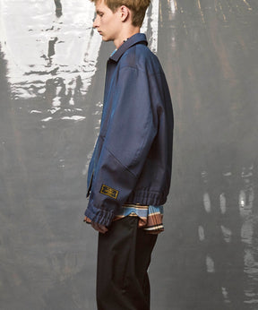 4 Colors Chambray Washable Wool Prime-Over Blouson