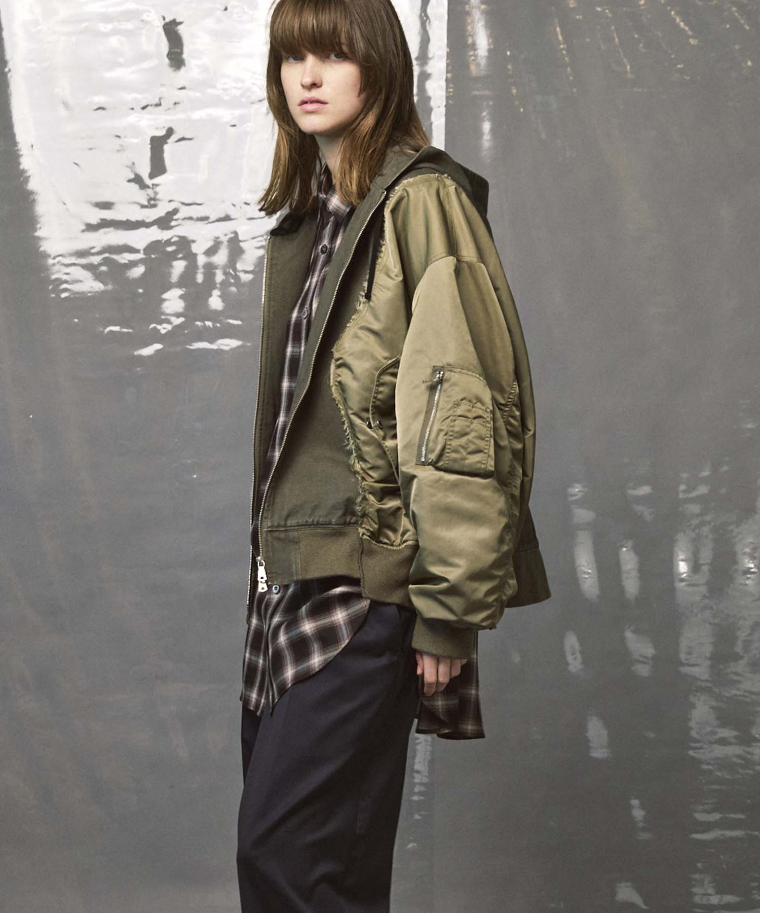 Different Material Docking Prime-Over Military Blouson