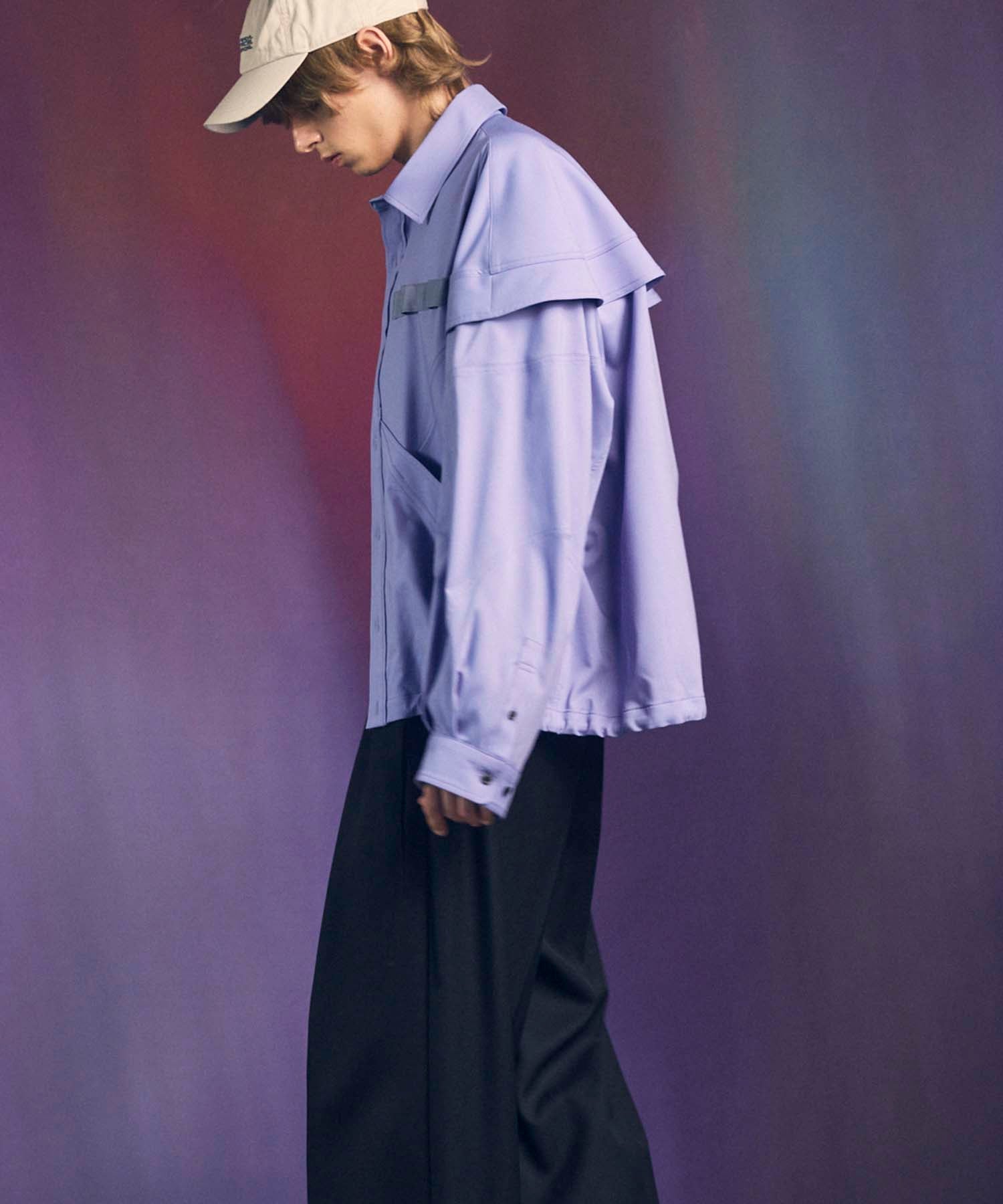 Prime-Over Curved Curve switching Regular Collar Shirt (Copy)