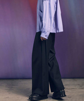 4 가지 색상 샹 브레이 세탁 가능한 양모 프라임 전역의 두 개의 턱 넓은 바지