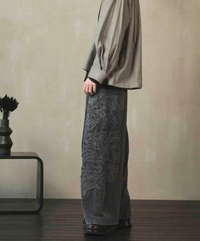 4 색 샹 브레이 세탁 가능한 양모 피크 라펠 더블 가슴 재킷