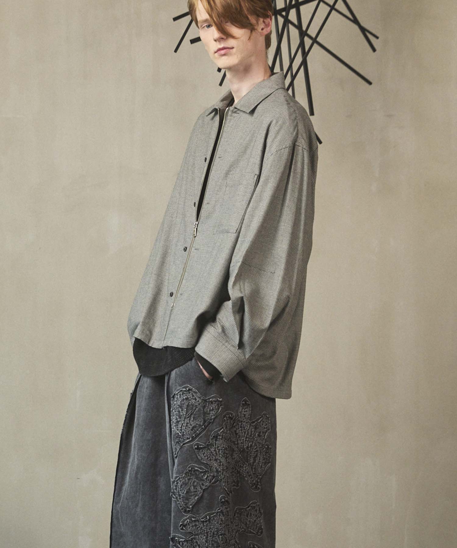 メゾンスペシャル　Prime-Over 2way Zip Shirts MAISON SPECIAL｜【Italian Dead Stock Fabric】Prime-Over 2way