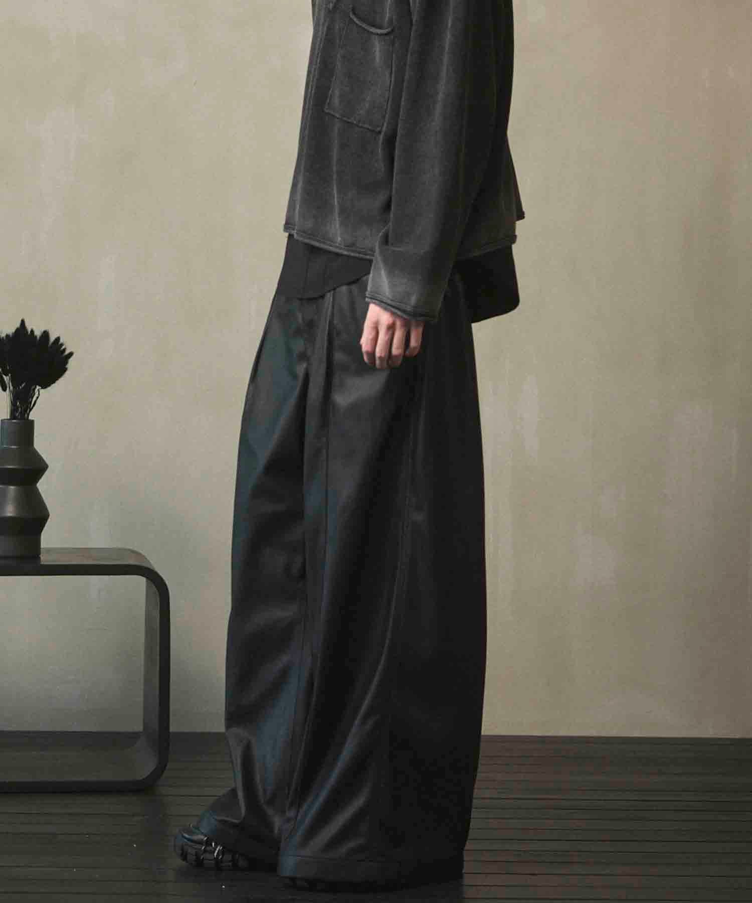 メゾンスペシャル アーティフィシャルレザーワイドパンツ 00 MAISON SPECIAL パンツ 「UNISEX」Artificial Leather Wide