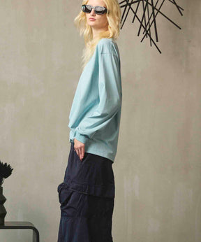 Artist Graphical Embroidery Prime-Over Crew Neck Long Sleeve T-Shirt