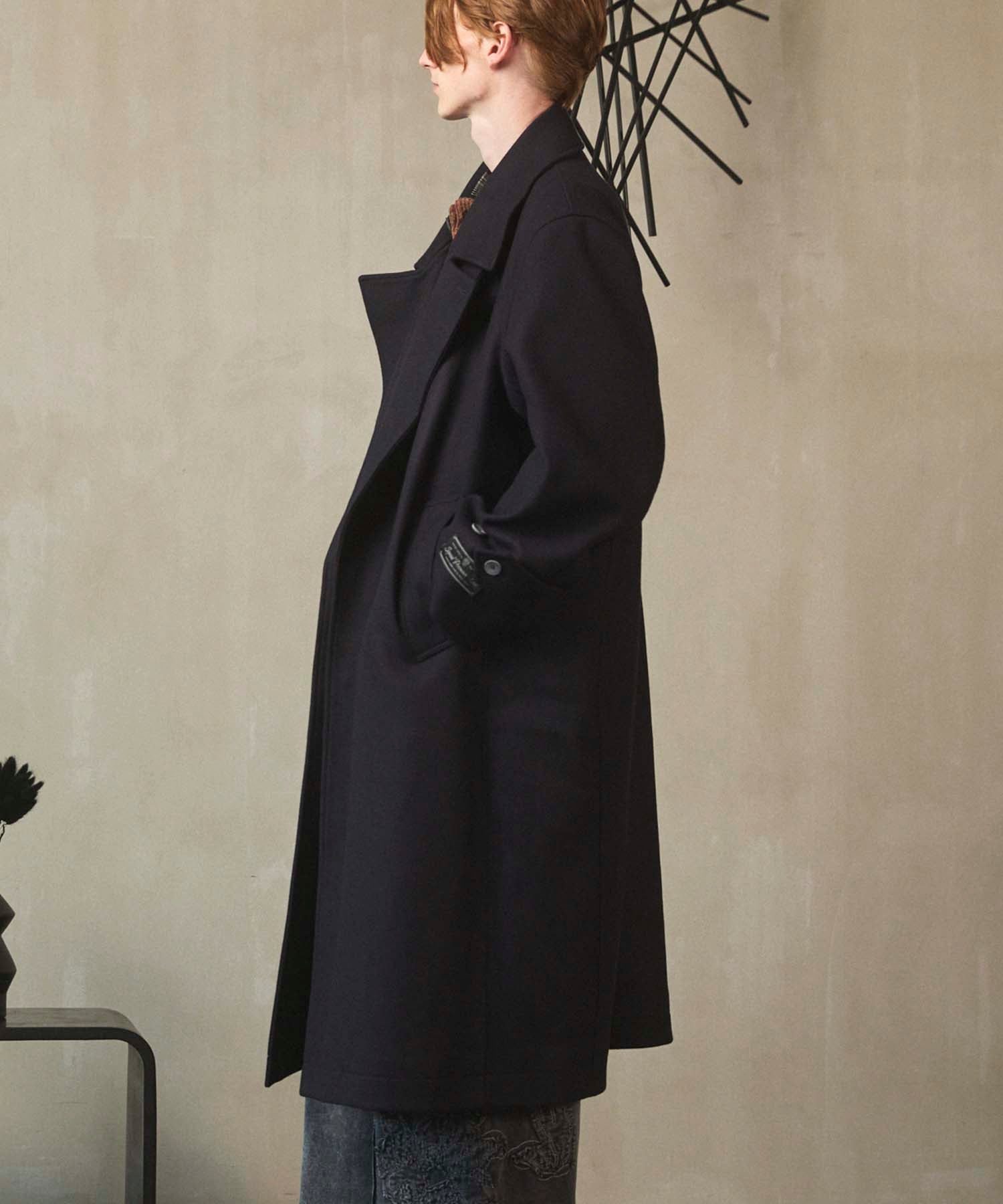 Super140s Prime-Over Melton Double Breasted Coat