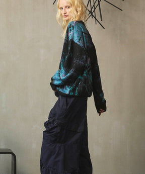 [25AW PRE-ORDER] Contemporary Art Jacquard Prime-Over Crew Neck Shaggy Knit Pullover