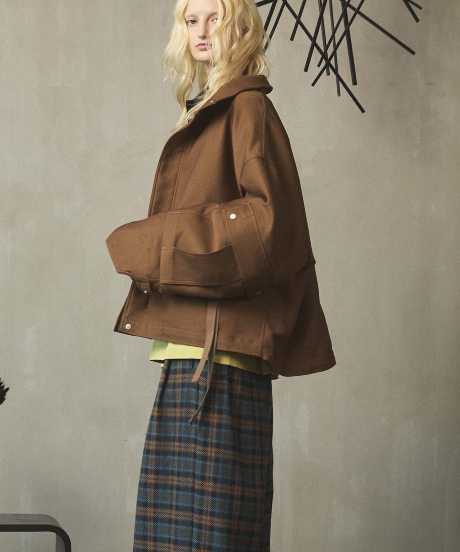 Prime-Over Cargo Big Poket Stand Collar Blouson