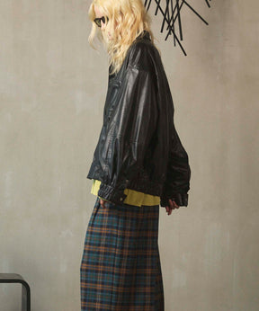 Curve Switching A Light Eco Leather Shirt