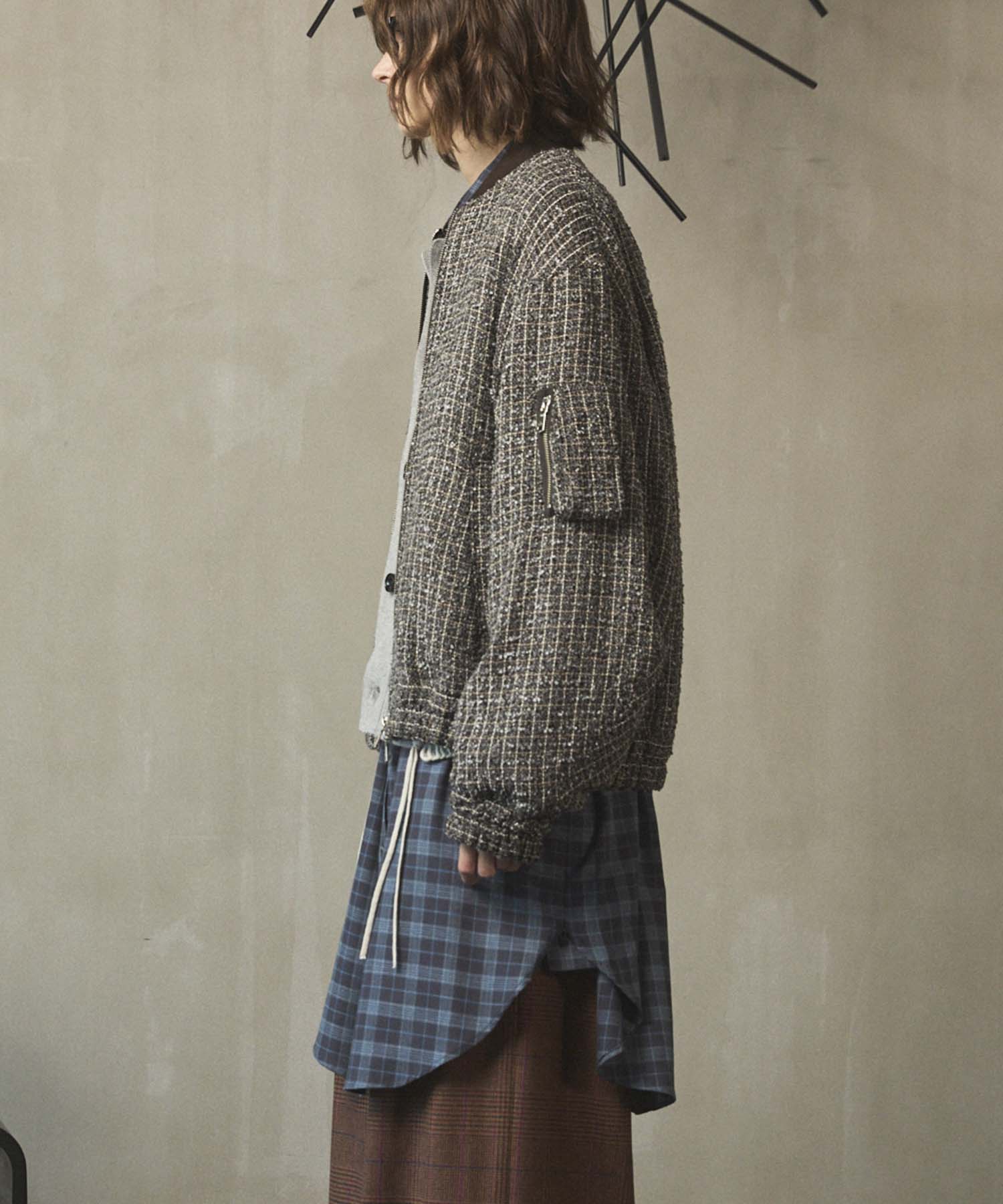 [Sale starts at 12:00 pm on Saturday, September 13th] [Italian Dead Stock Fabric] Prime-Over MA-1 Bomber Jacket