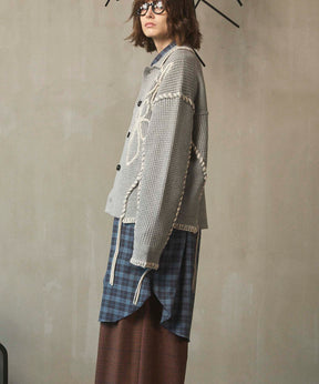 等级短长度超过V领针织套头衫