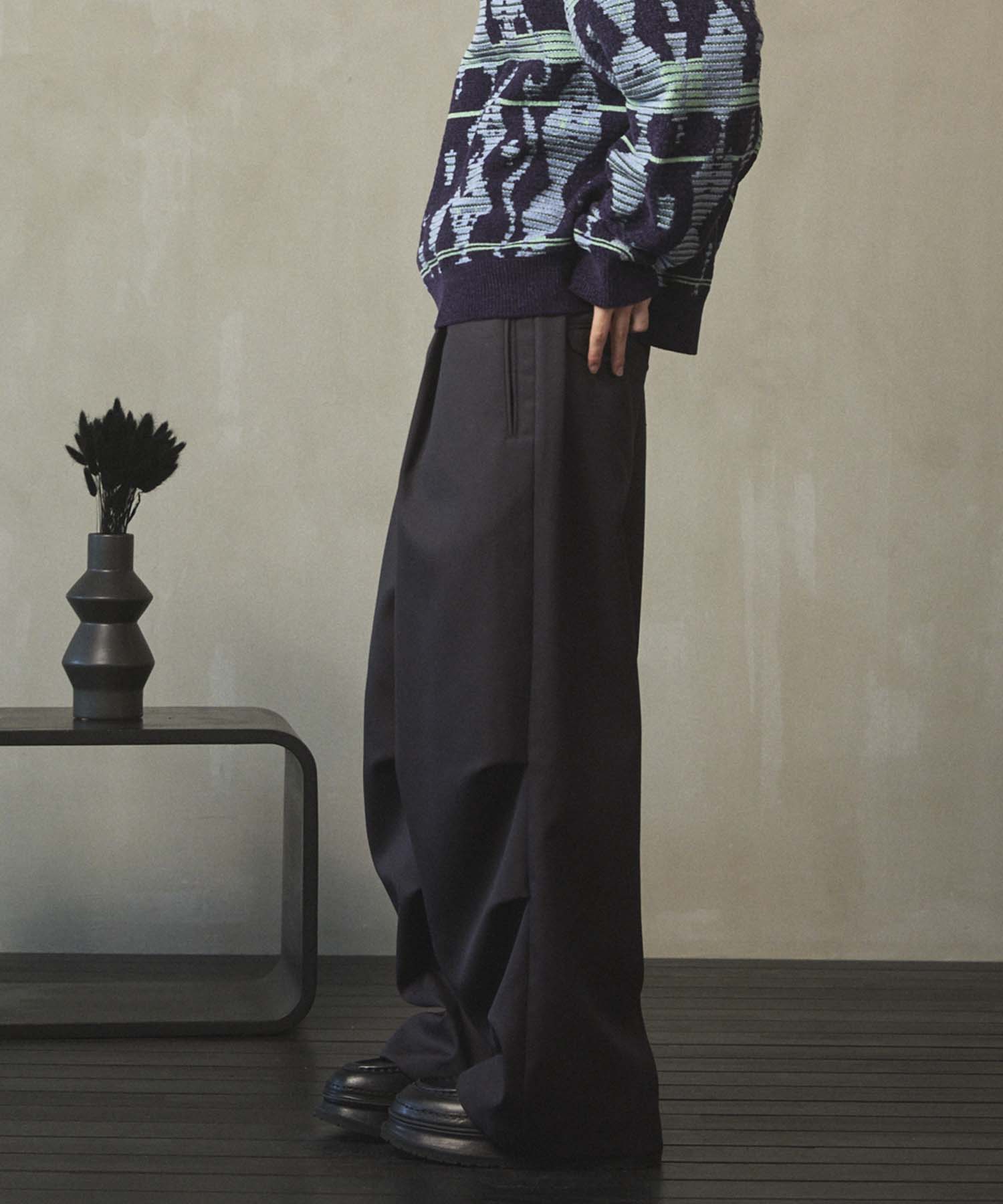 4 Colors Chambray Washable Wool Prime-Wide Snow Pants