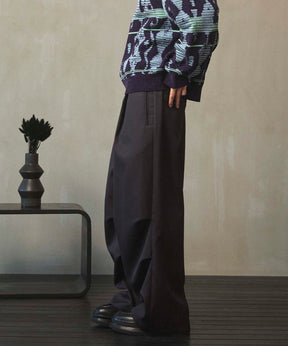 4 Colors Chambray Washable Wool Prime-Wide Snow Pants