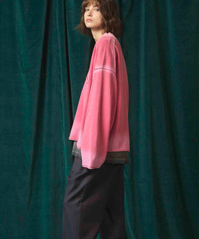 Gradation Short Length Prime-Over V-Neck Knit Pullover